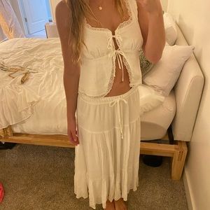 Z Supply White Alba Maxi skirt size small NWT